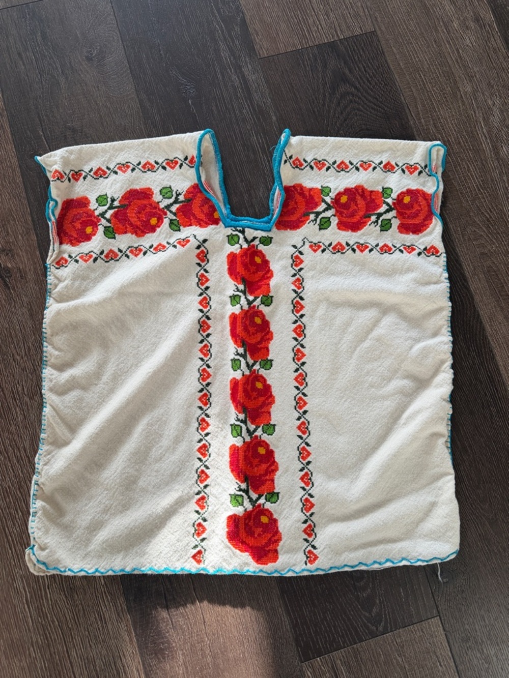 Traditional Mexican Huanengo Style Embroidered Blouse
